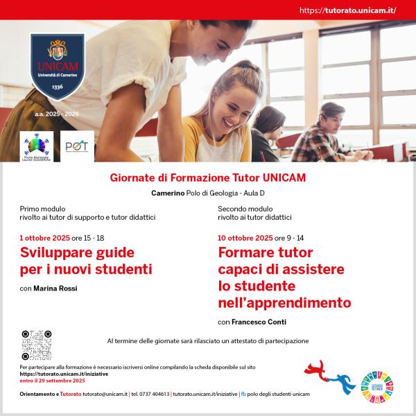 Locandina evento formativo per tutor Formazione per tutor